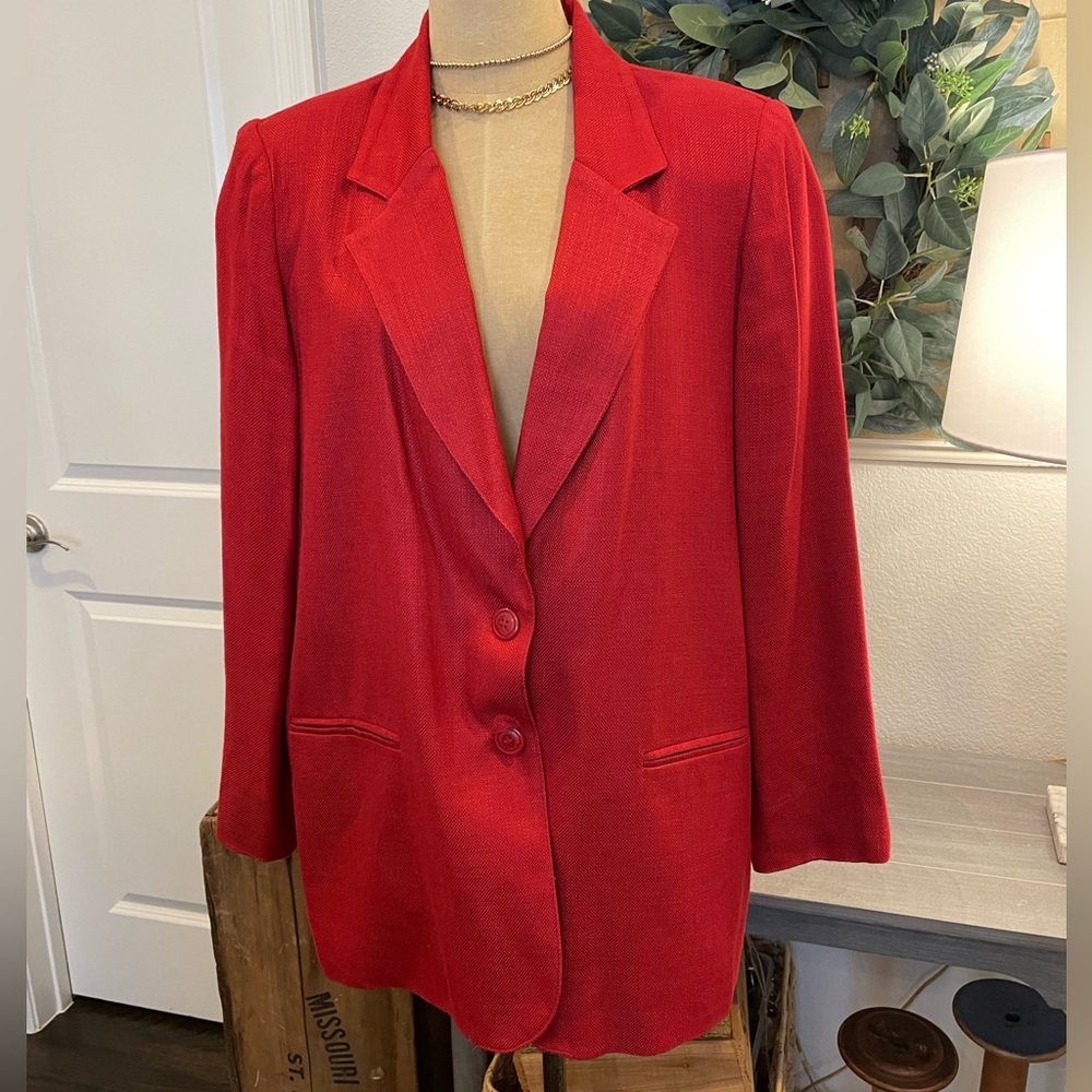 Requirements Red Blazer Jacket 14 made usa